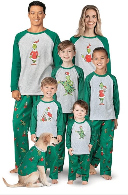 family Grinch matching pjs