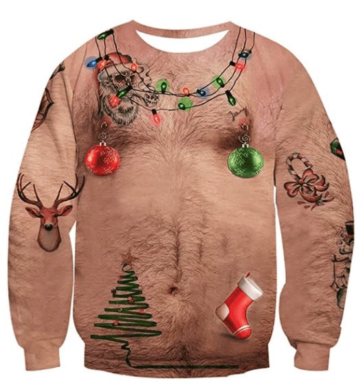 ugly man chest sweater