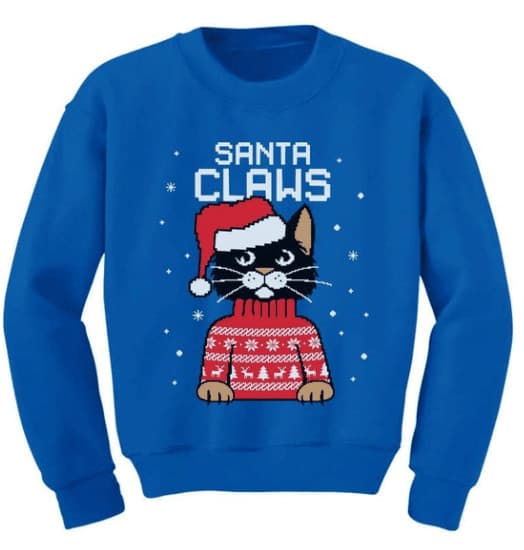 santa claws christmas sweater