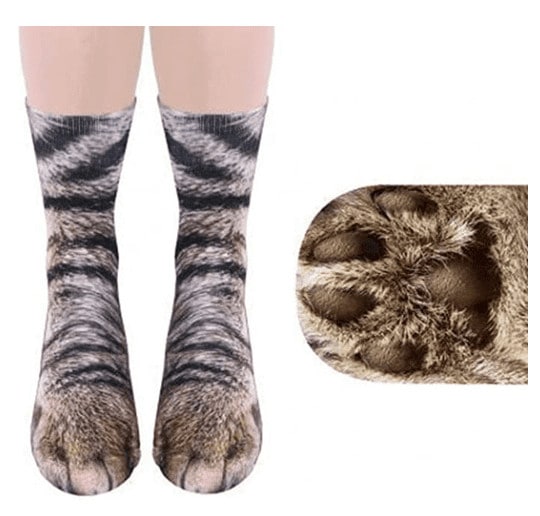 cat paws socks