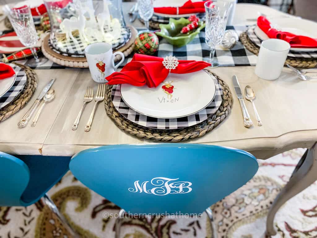 christmas table setting