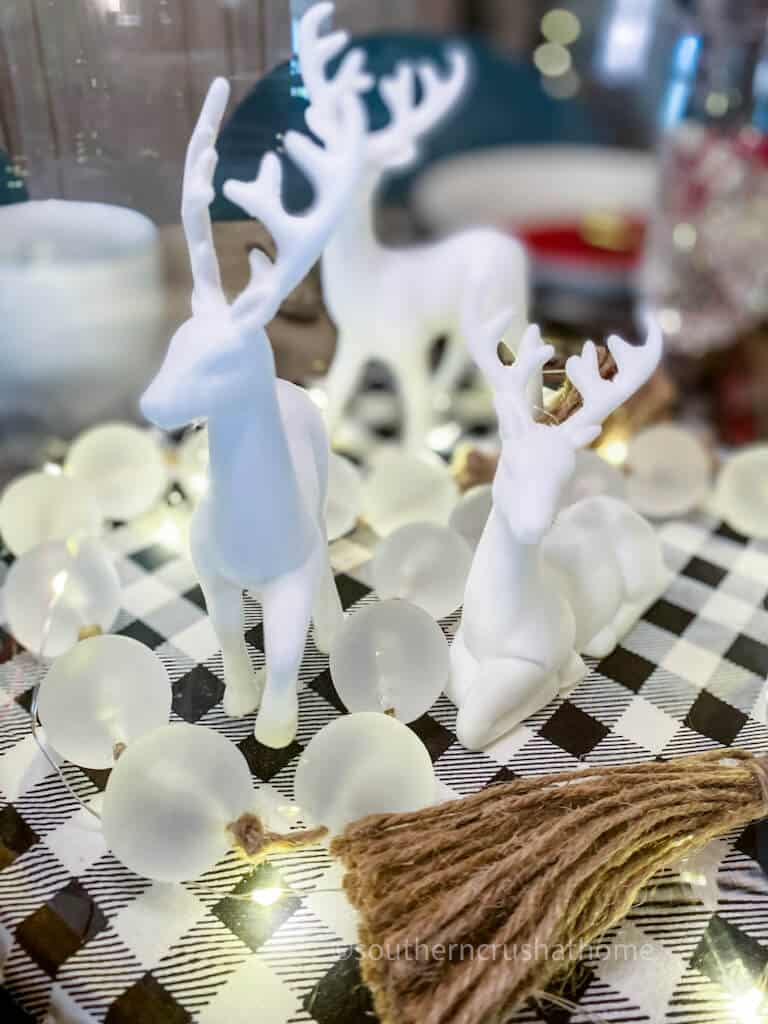 up close reindeer centerpiece