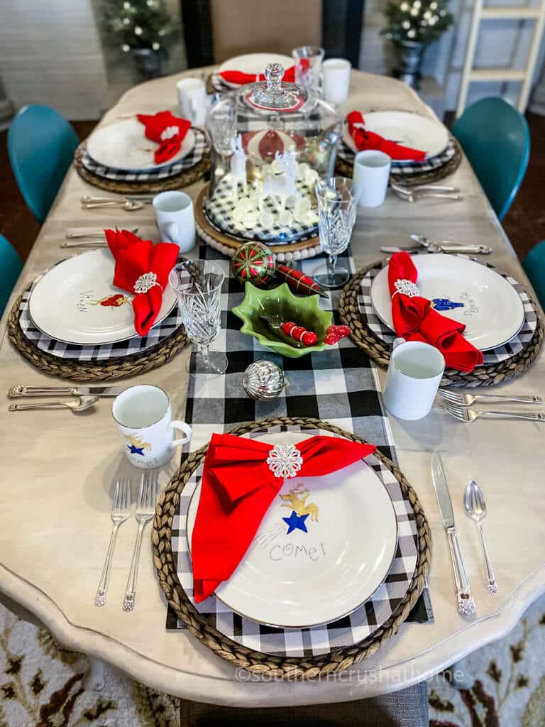 Santa’s Reindeer Christmas Table Decorations