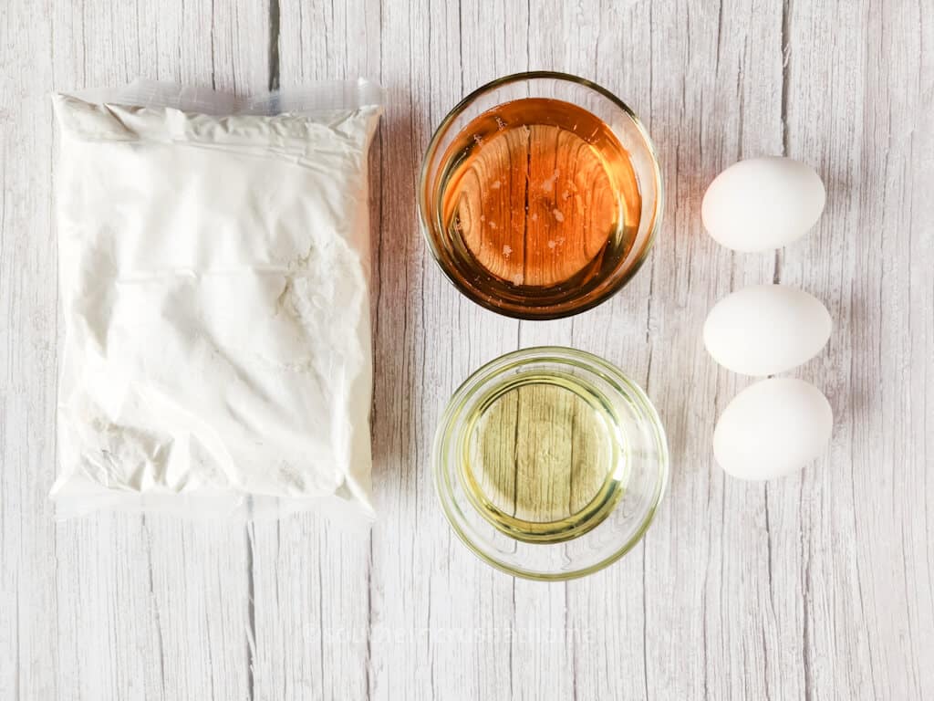 ingredients for champagne cupcakes