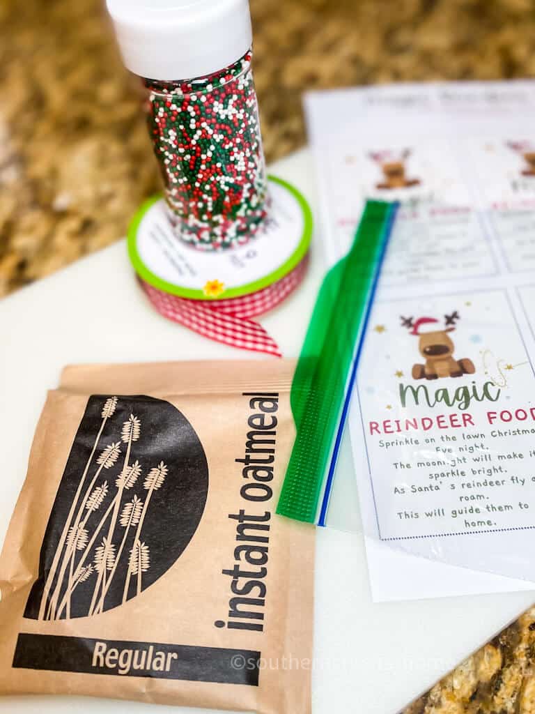 reindeer food recipe ingredients and supplies