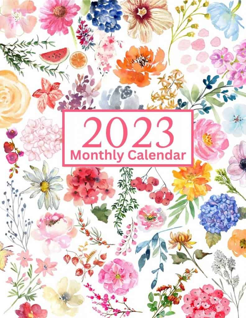 2023 Monthly Calendar