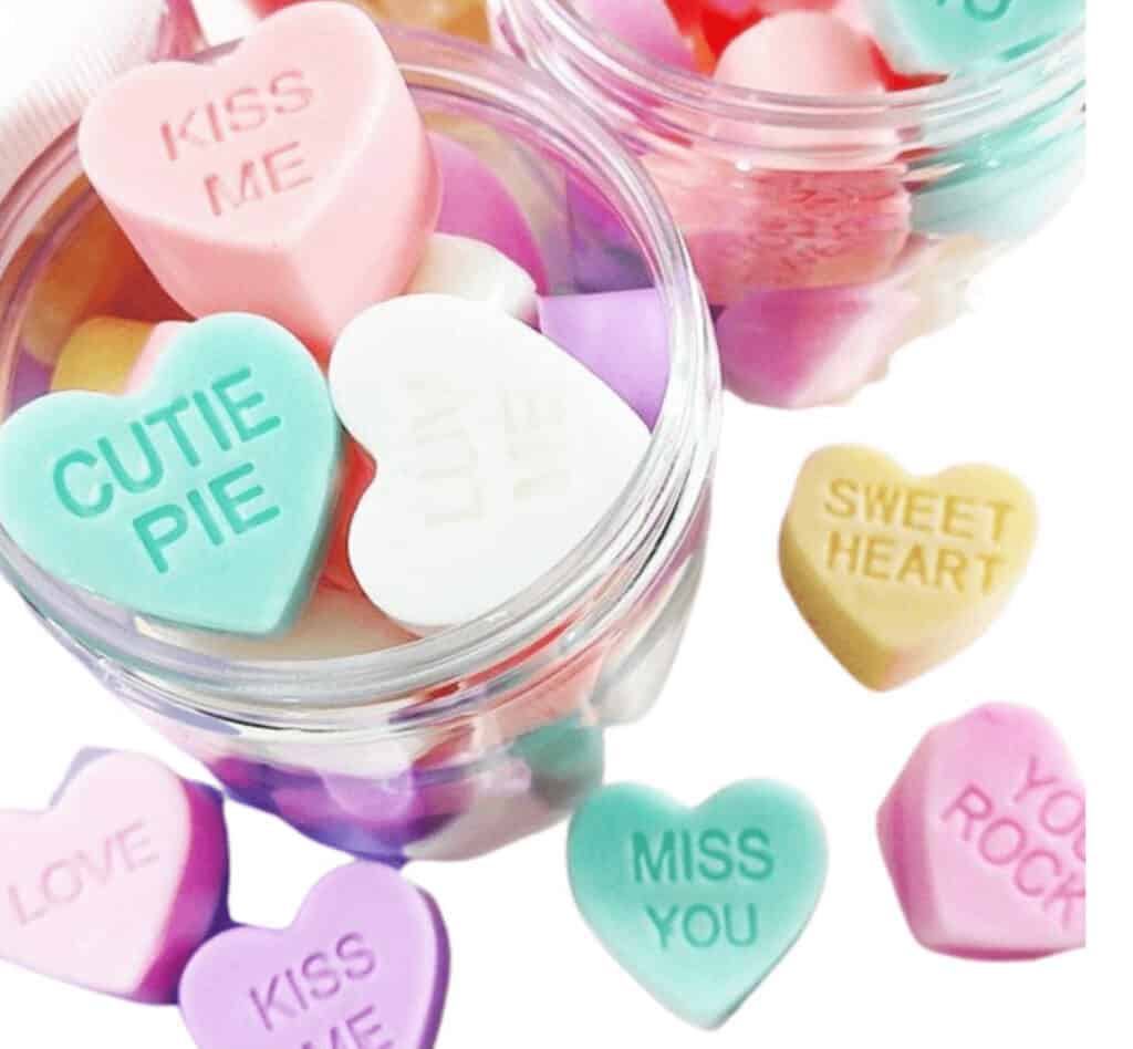 candy heart soaps