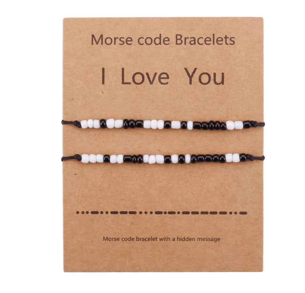 I love you bracelets morse code