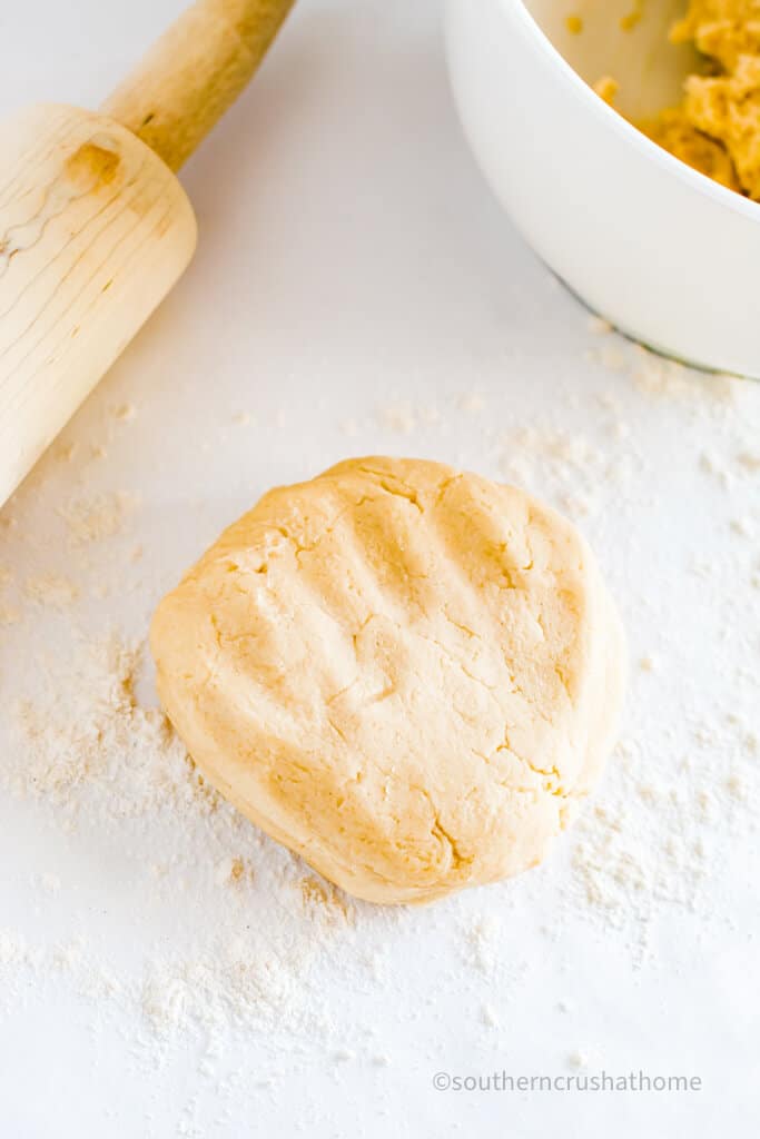 kneading cookie dough