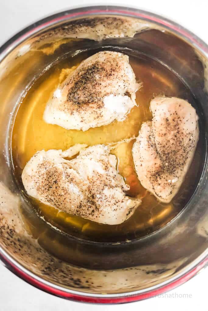 cooked breasts of chicken in instant pot