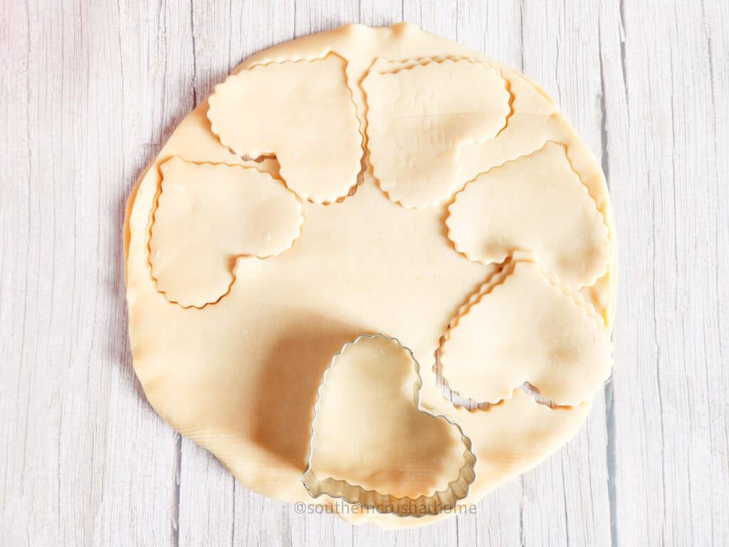 heart shaped cookie cutter dough
