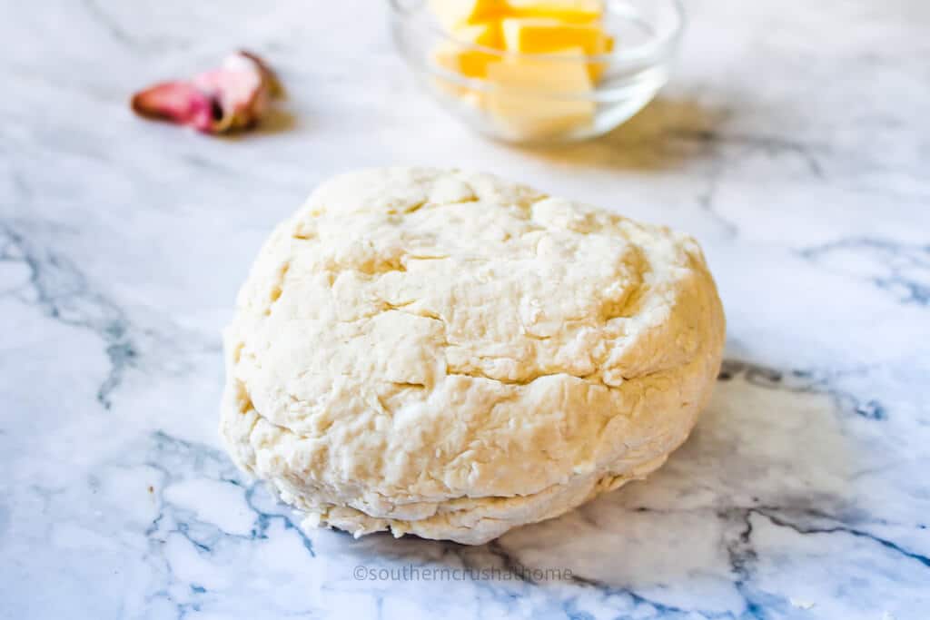 rising dough for garlic bread