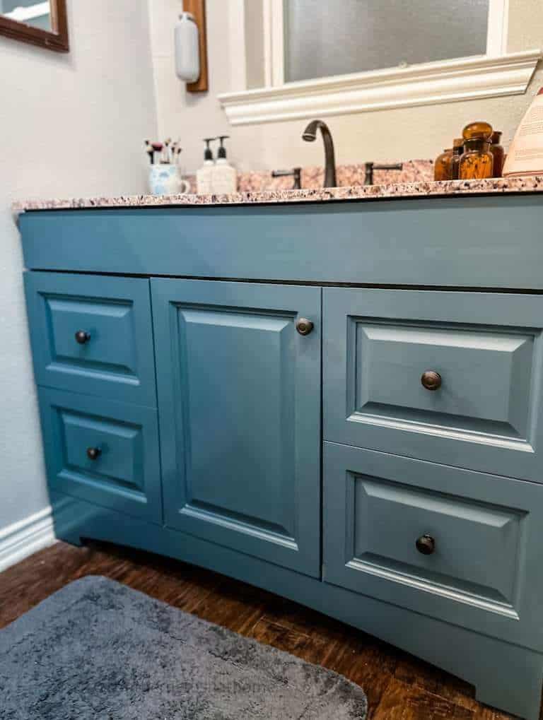 final how to paint bathroom cabinets