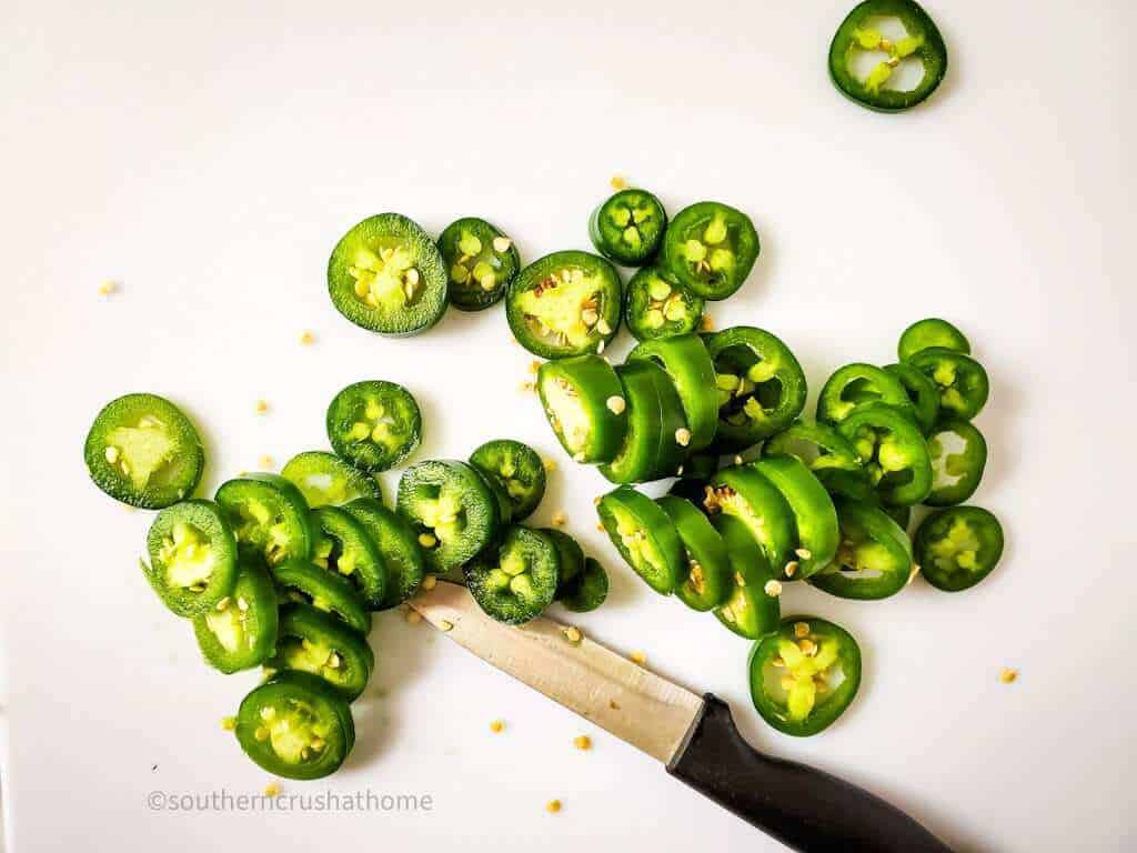 sliced jalapenos