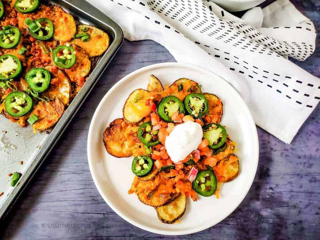 plated Irish Nachos