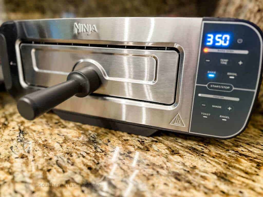 Ninja Toaster Oven front view on its side