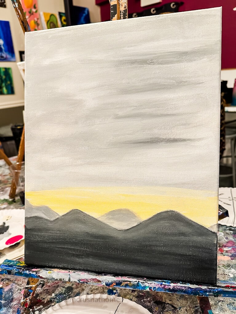 mountains painting