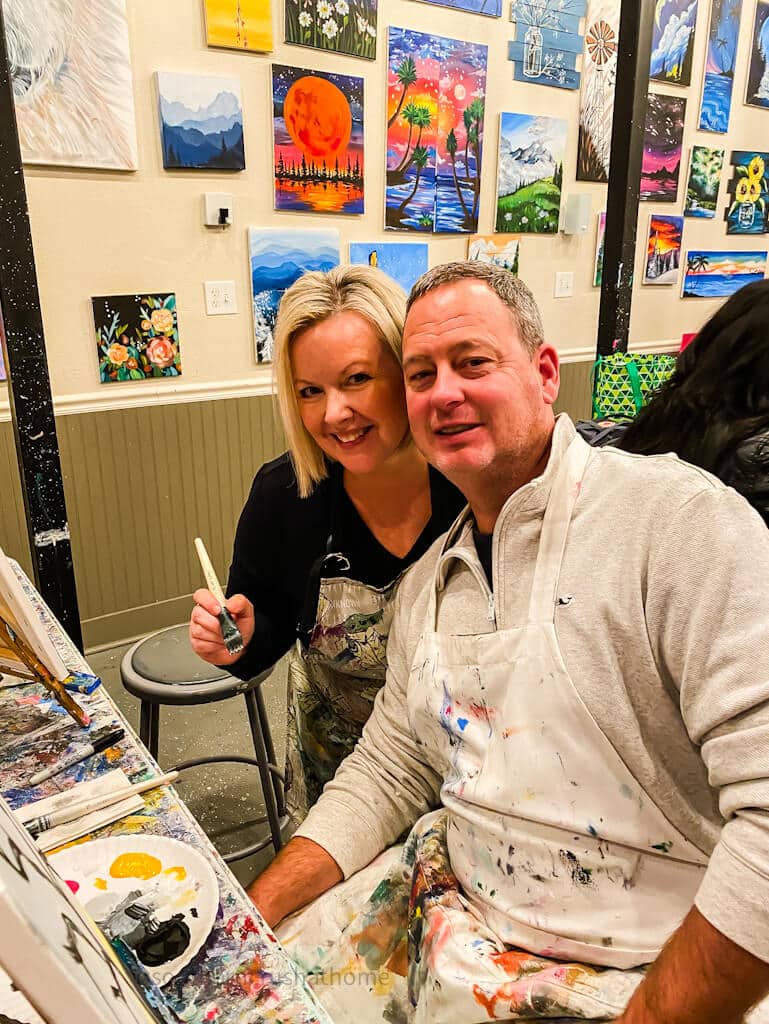 Brett and Melanie Ferguson at Painting with a Twist