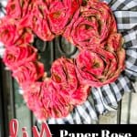 Paper Rose Wreath PIN