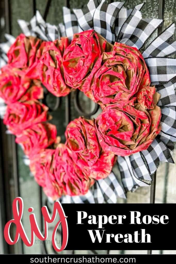 Paper Rose Wreath PIN