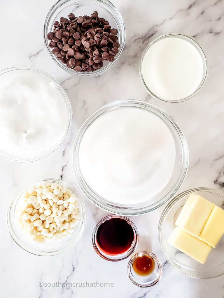 Red Velvet Fudge ingredients