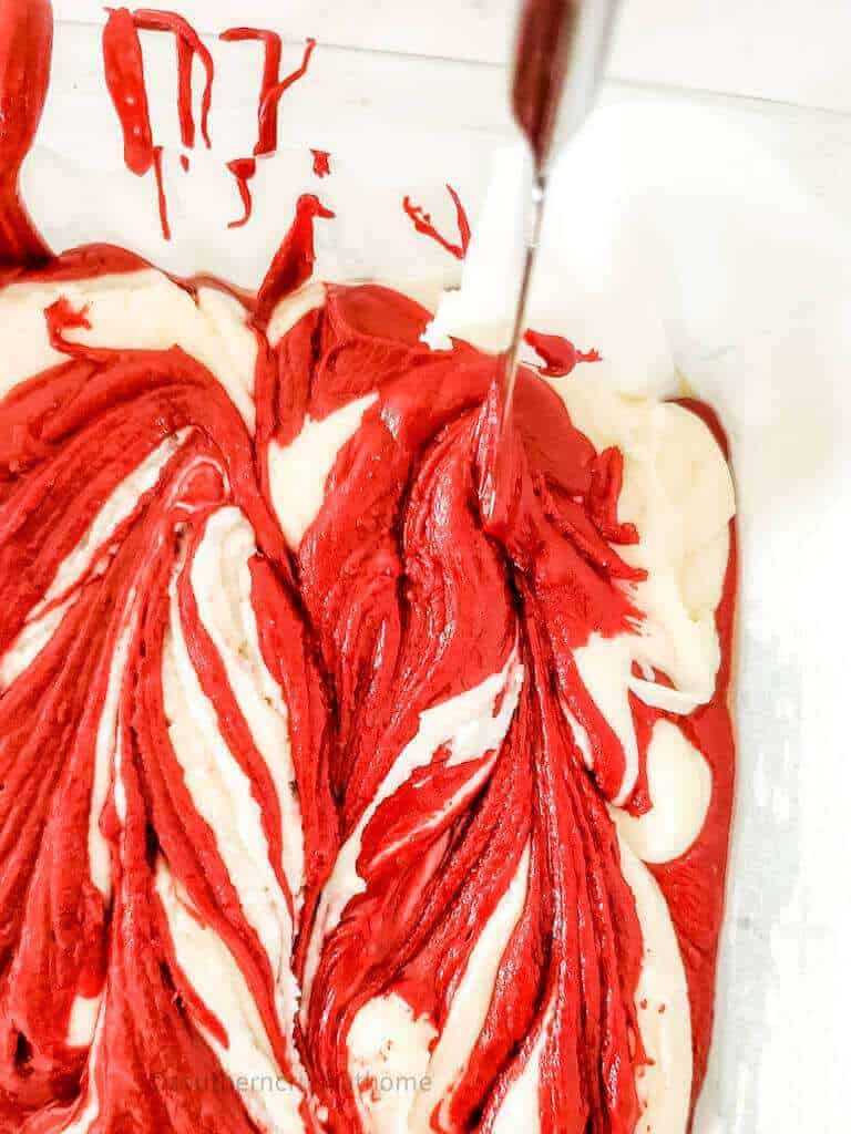 streaking Red Velvet Fudge