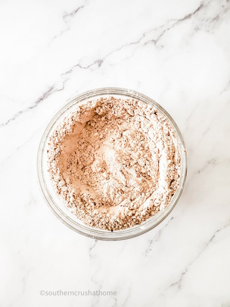 dry ingredients for cake mix