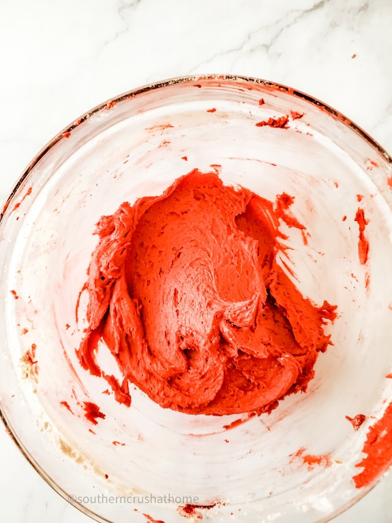 red velvet cookie batter