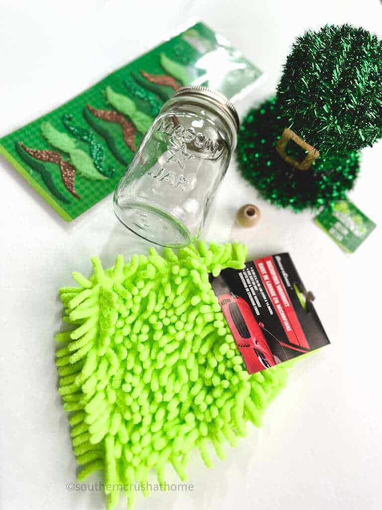 supplies for St Patrick’s Day Leprechaun Gnome DIY