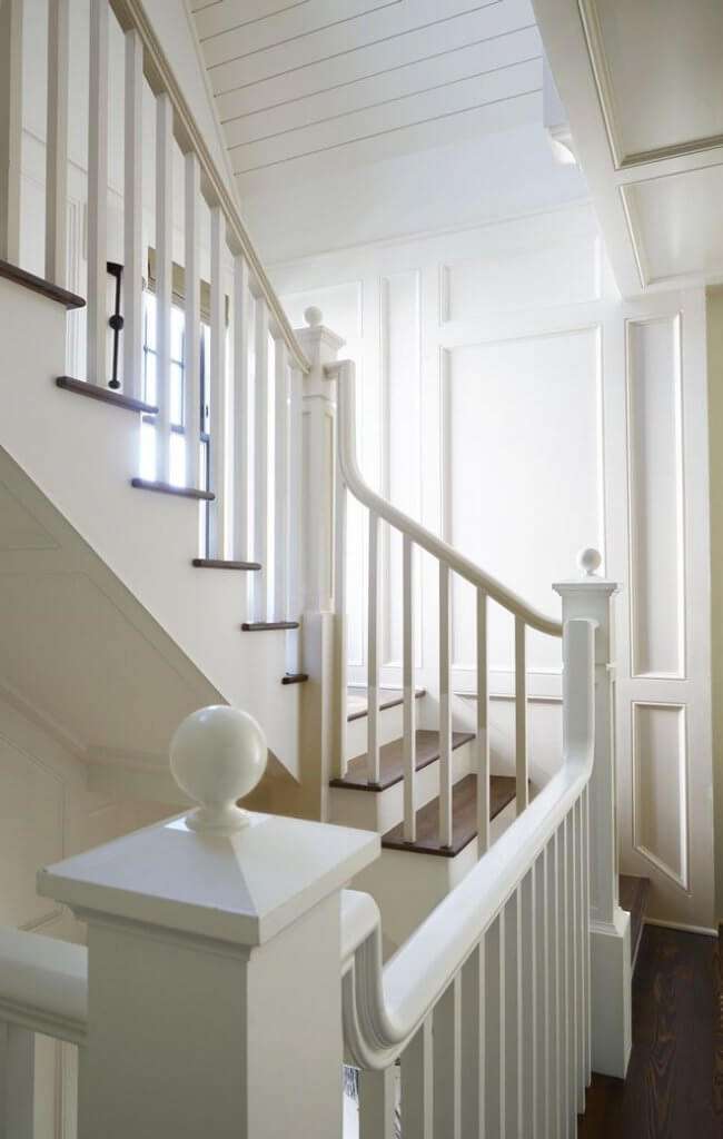 White Dove Paint Color staircase