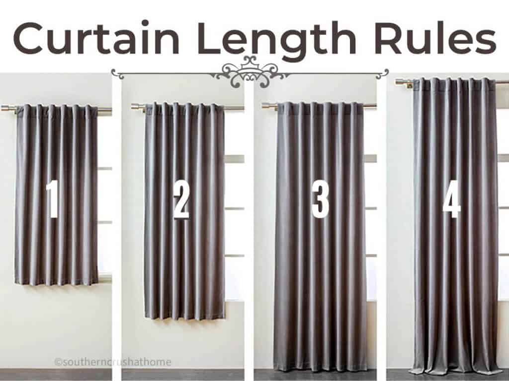 curtain length rules graphic