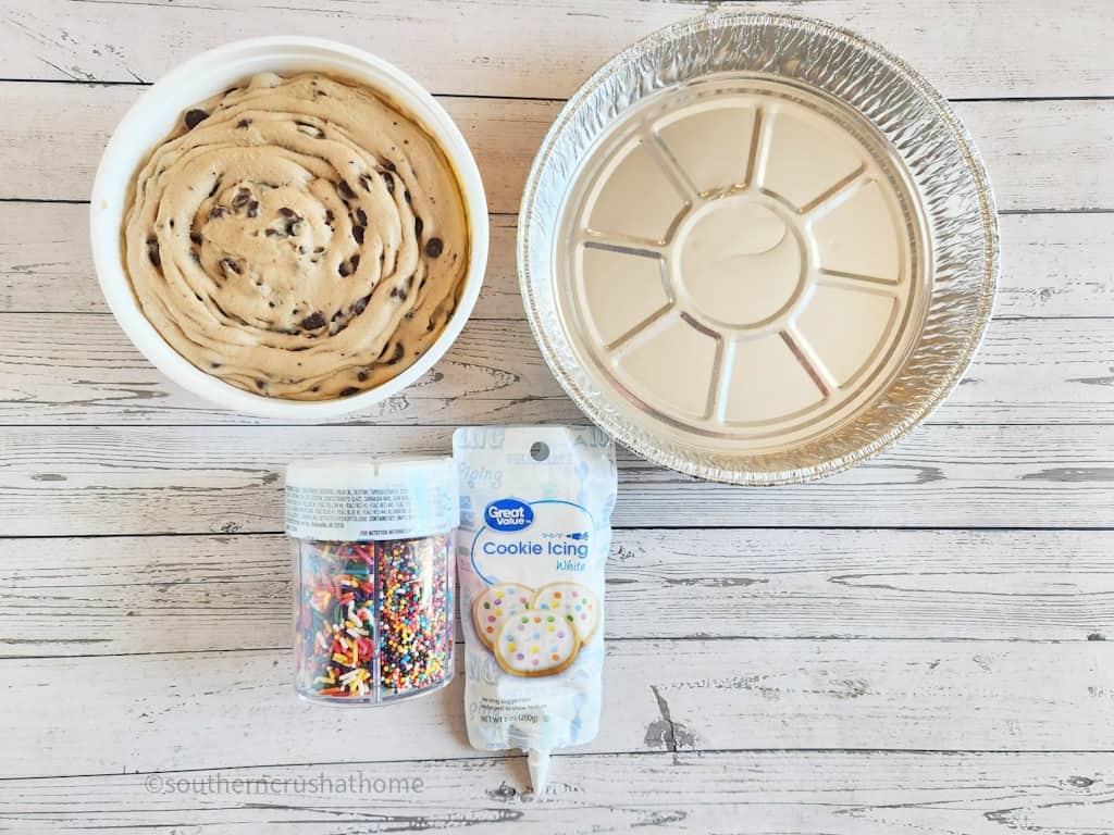 ingredients for Birthday Cookie Cake