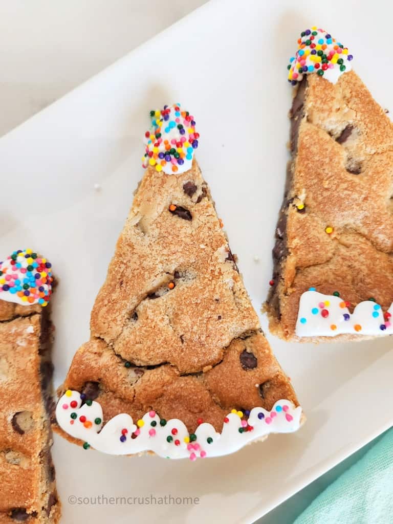 decorated Birthday Cookie Cake slices