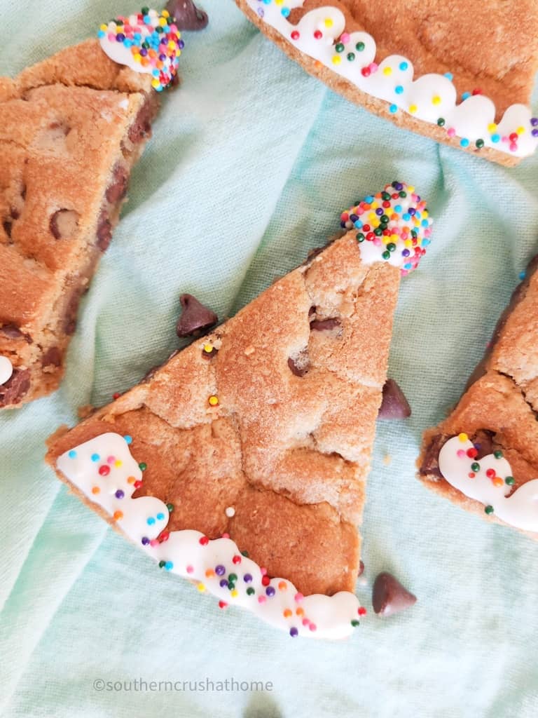 up close of Birthday Cookie Cake slice