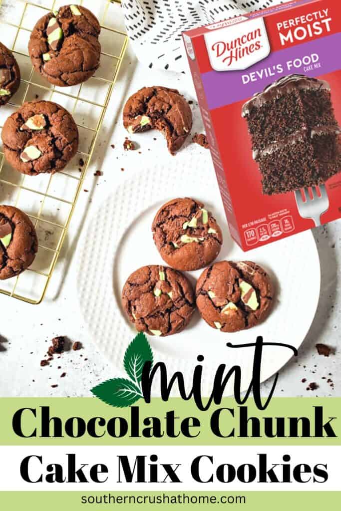 Chocolate Cake Mix Cookies PIN 