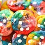 rainbow chocolate chip cookies