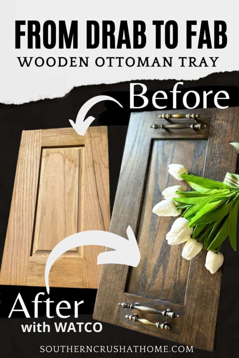 Easy Stained Wooden Ottoman Tray (with Watco Butcher Block Oil & Stain)