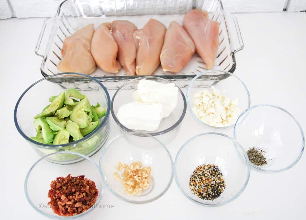 ingredients for avocado chicken