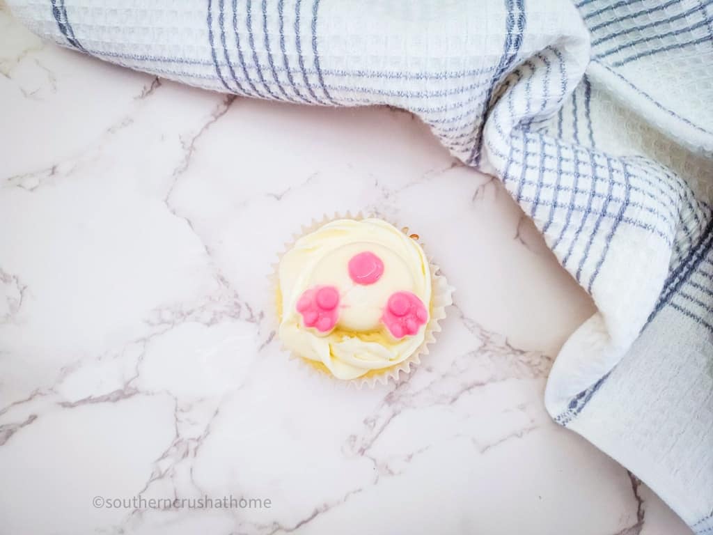 bunny butt on easter cupcake