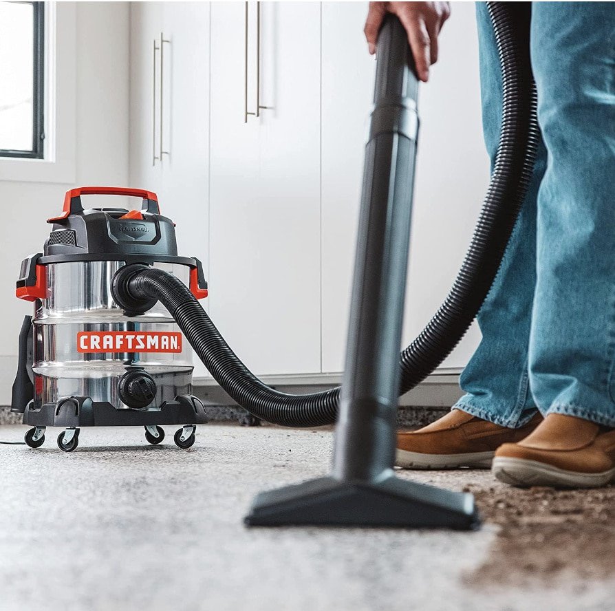 cleaning floors with shop