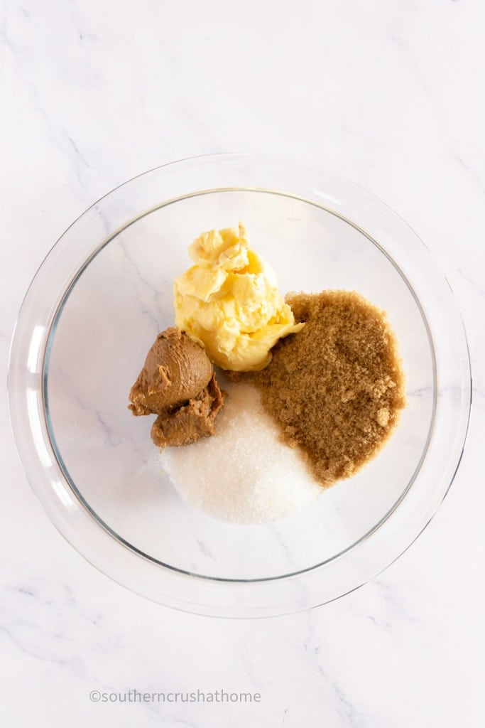 wet ingredients for biscoff cookies