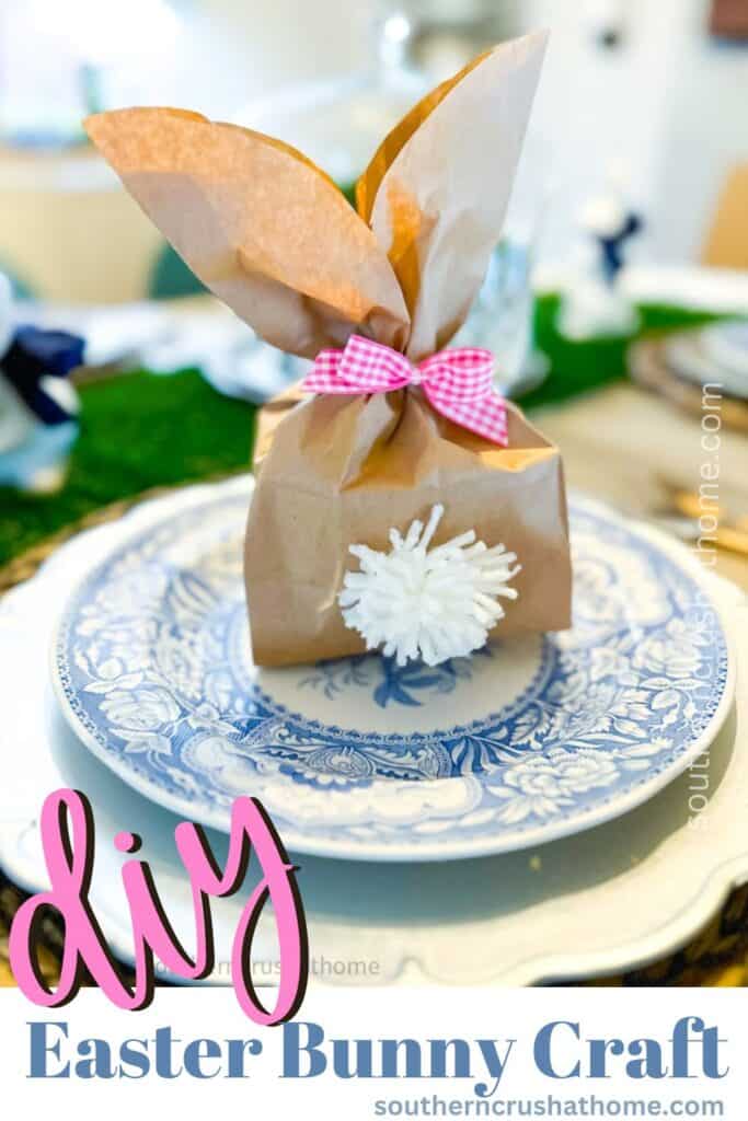 How to Make an Easy Easter Bunny Craft using Paper Bags