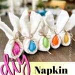 Easter Bunny Napkin Folding Idea PIN