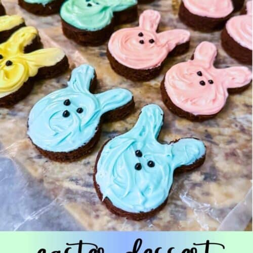 Easter Dessert Brownie Bunnies PIN