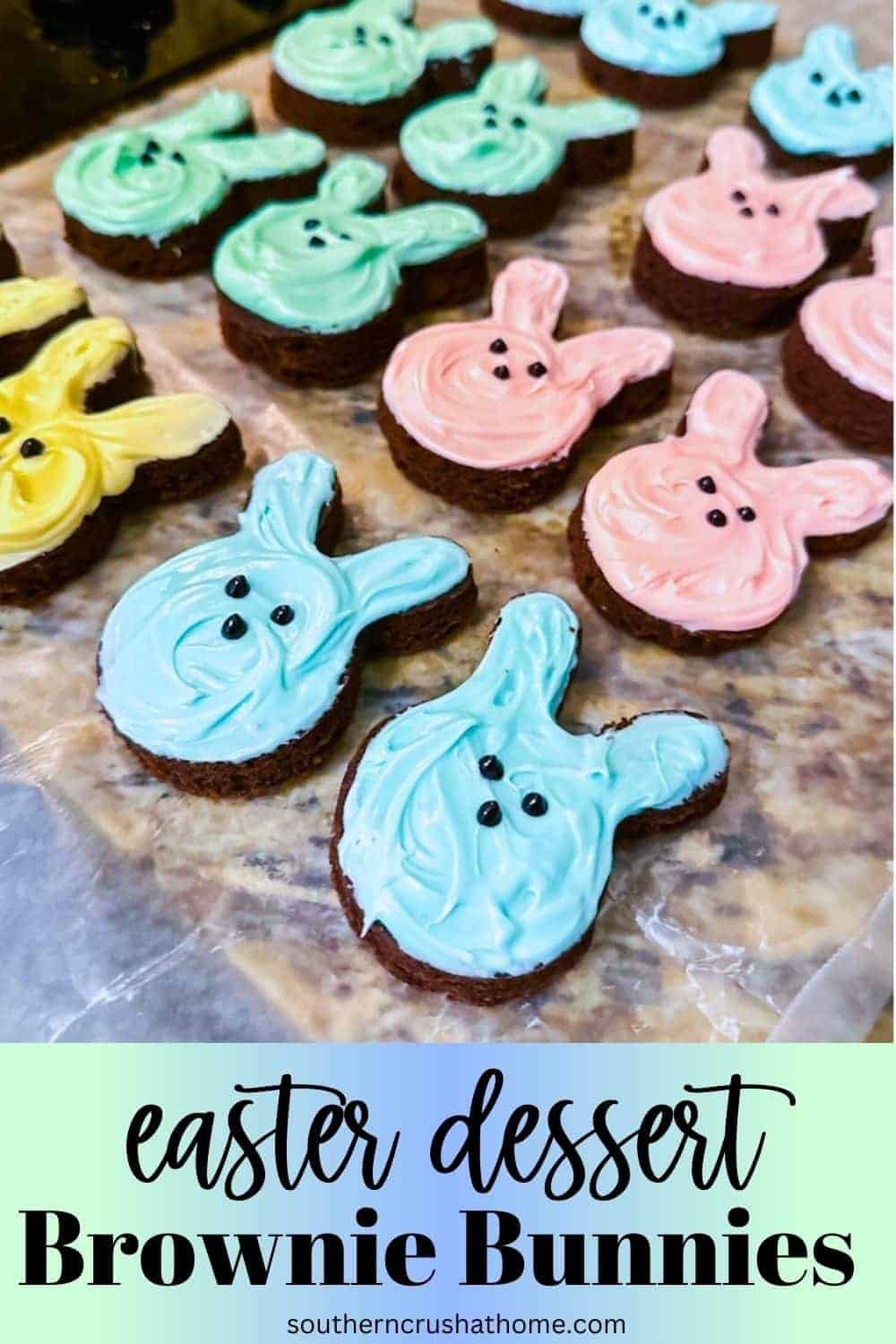 Easter Dessert Brownie Bunnies PIN