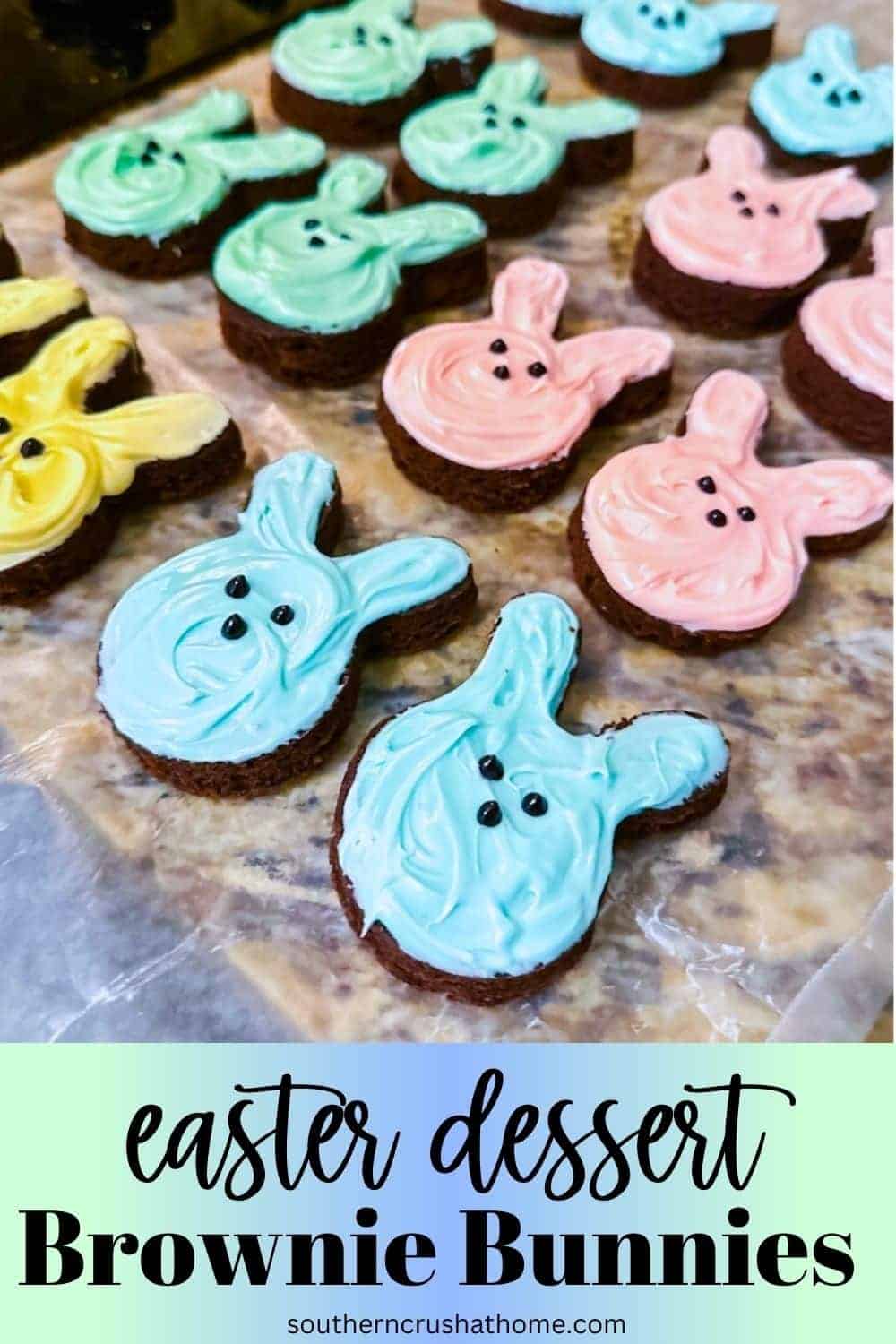 Easter Dessert Brownie Bunnies PIN