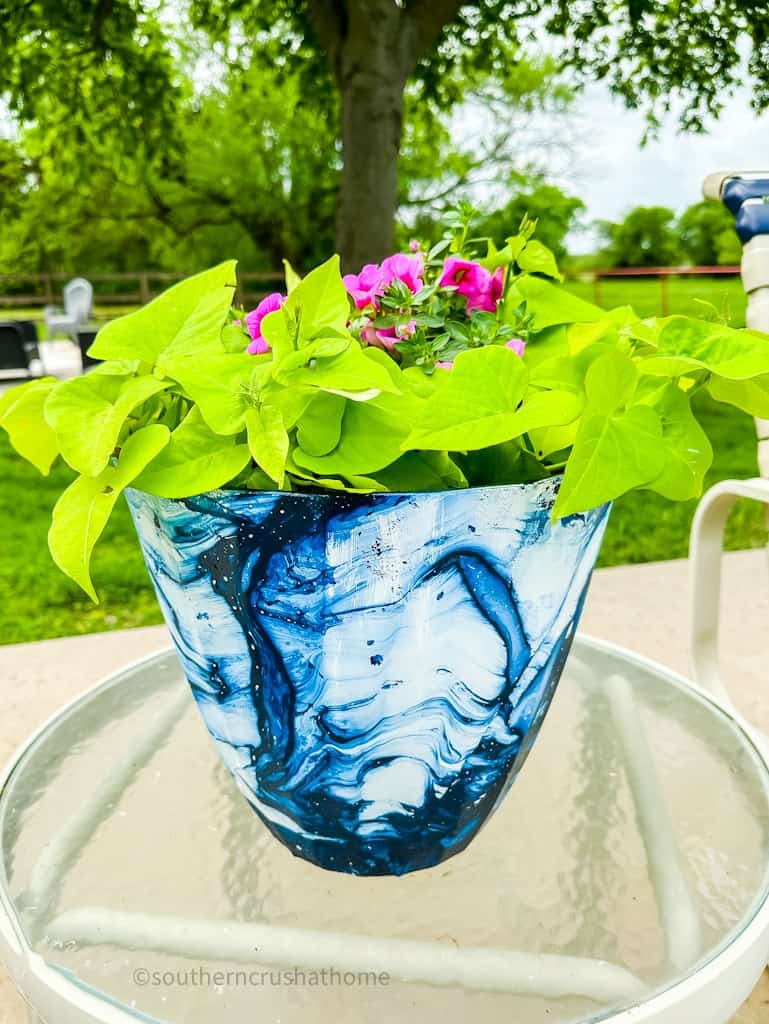 hydro dipped modern planter