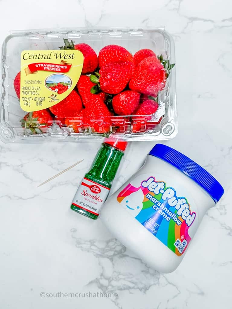 ingredients for mexican flag strawberries