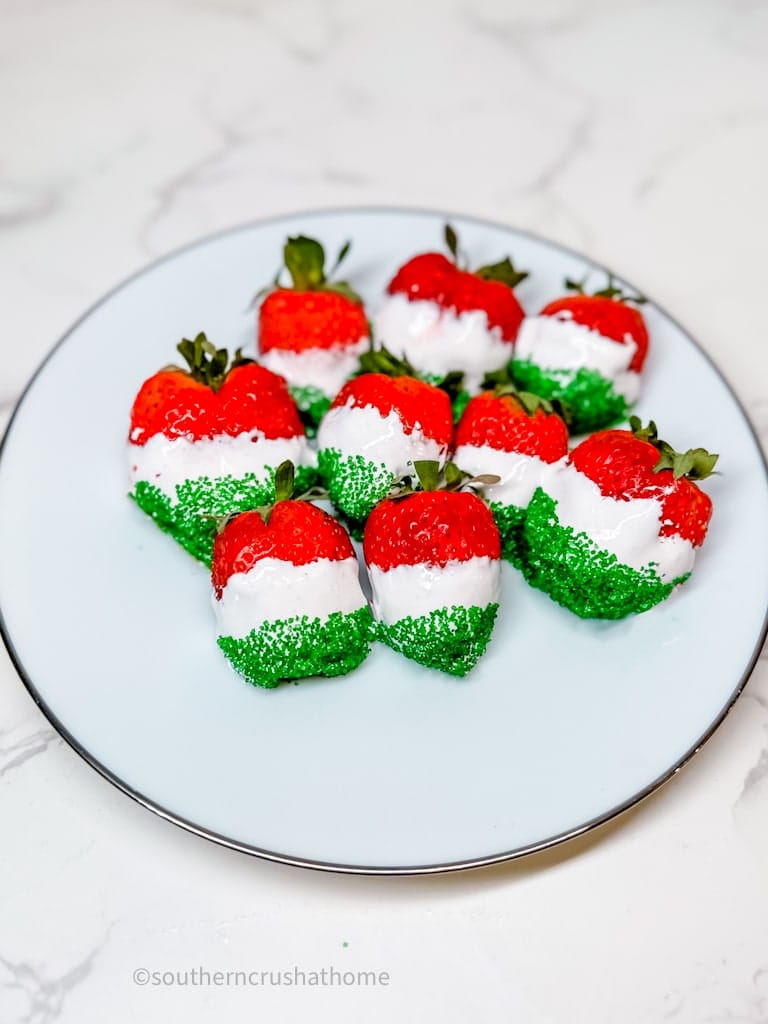 platter of Mexican Flag Strawberries