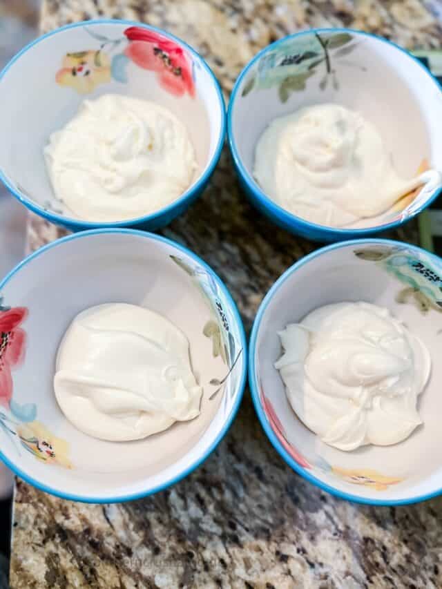 frosting in bowls